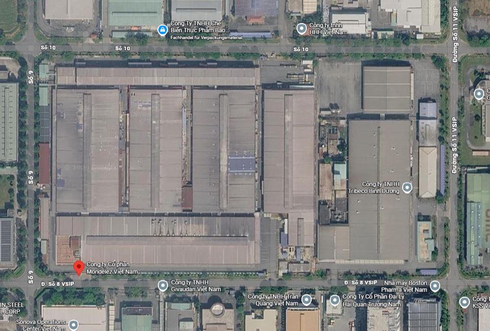top view of Mondelez Kinh Do HCMC Plant